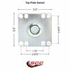 Service Caster Cooking Performance 369CASTER4 5'' Replacement Caster Set with Brakes, 4PK COO-SCC-20S514-PPUB-BLU-TPU1-2-TLB-2